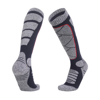 Професионални ски чорапи Зимни топли удебелени възглавници Хавлиени долнища Спорт на открито Туризъм Катерене Дълги чорапи Размер 35-45