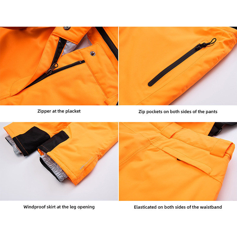 Moteriška slidinėjimo striukė slidinėjimo kelnės žieminė, atspari vėjui, vandeniui atspari, kvėpuojanti, šilta moteriška snieglenčių striukė Snieglenčių kelnės Nauja slidinėjimo įranga