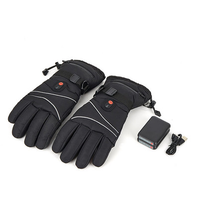 Žiemos šildomos pirštinės su jutikliniu ekranu motociklų pirštinės, vandeniui atsparios šiluminės rankų šildytuvas, skirtas lauko dviračių žygiams, slidinėjimui vyrams