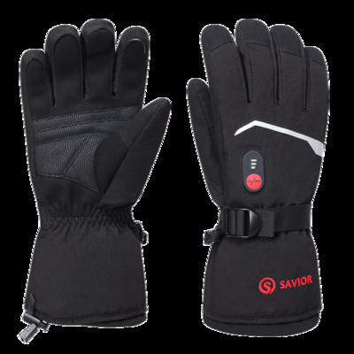 Savior Heat Heat Žiemos šildomos pirštinės kumštinės pirštinės vyrams Moteriškos Sulaiko šilumą Šildomos slidės Įkraunamos baterijos Lauko sportinės pirštinės S66E
