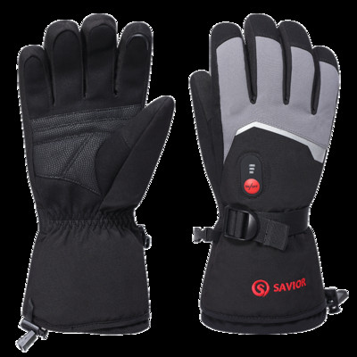 Savior Heat Heat Žiemos šildomos pirštinės kumštinės pirštinės vyrams Moteriškos Sulaiko šilumą Šildomos slidės Įkraunamos baterijos Lauko sportinės pirštinės S66E