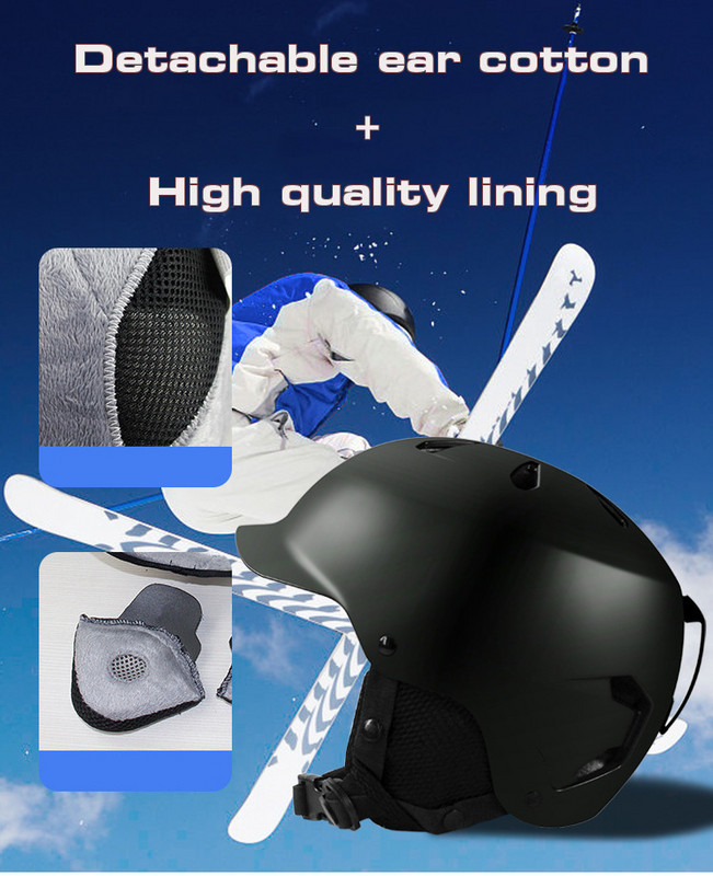 Slidinėjimo šalmas Itin lengvas, integruotas, kvėpuojantis snieglenčių šalmas, riedlentės šalmas, skirtas suaugusiems ir vaikams, galvos apimtis 54-62 cm