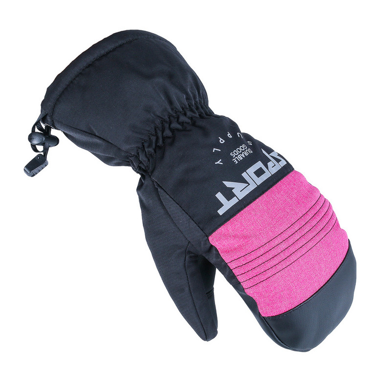 Mănuși de schi și zăpadă rezistente la apă de iarnă Smartphone roz, ecran tactil, bărbați, femei, mănuși de schi calde