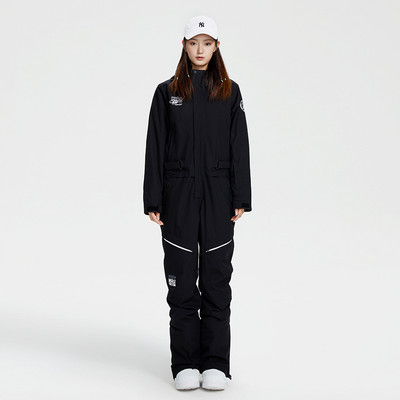 Zimné športové nepremokavé lyžiarske overaly pre ženy s kapucňou, horské ženy, jednodielne zimné overaly, dámske snowboardové overaly, teplé overaly