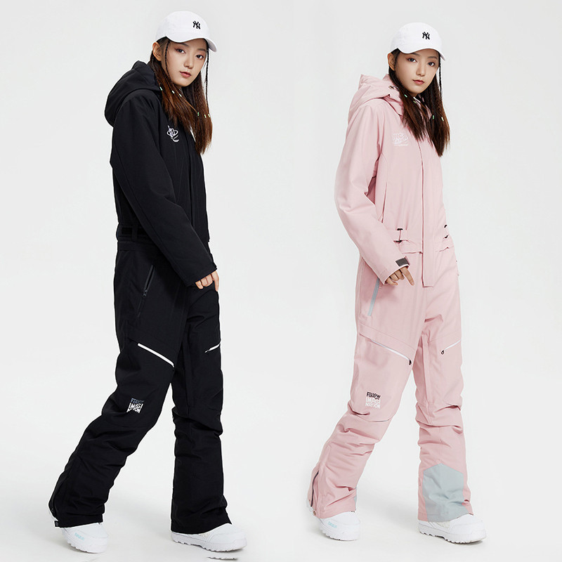 Zimné športové nepremokavé lyžiarske overaly pre ženy s kapucňou, horské ženy, jednodielne zimné overaly, dámske snowboardové overaly, teplé overaly