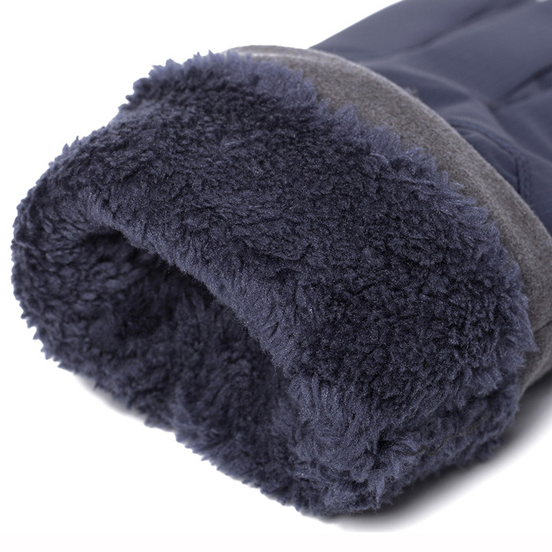 Žiemą atsparios šalčiui slidinėjimo pirštinės vyrams lauke, vėjui nepralaidžios vandeniui išlaikyti šiltai dviračio pirštinės Jutiklinis ekranas, neslystančios minkštos, pūkuotos pirštinės