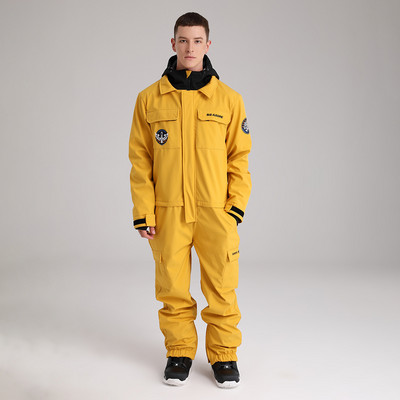 Športová s kapucňou pre ženy, jednodielny snežný overal, nepremokavý pánsky snowboardový overal, horský lyžiarsky overal, alpský teplákový overal