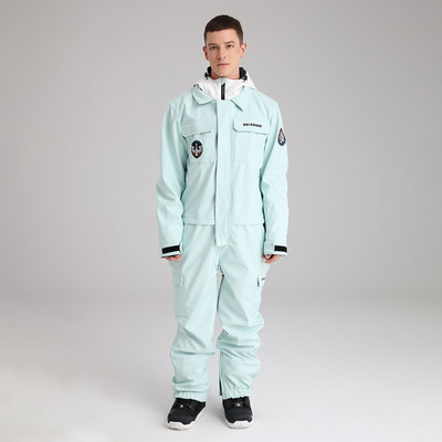 Športová s kapucňou pre ženy, jednodielny snežný overal, nepremokavý pánsky snowboardový overal, horský lyžiarsky overal, alpský teplákový overal