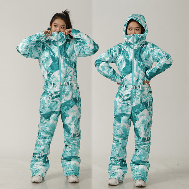 Teplá dámska zimná kombinéza s kapucňou, dámska súprava, lyžiarska kombinéza, športová snowboardingová kombinéza, dámska zimná alpská izolovaná kombinéza