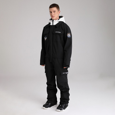 2022 m. naujas žieminis slidinėjimo kostiumas moteriškas šiltas lauko snieglenčių striukė Vyriškas kombinezonas vientisas slidinėjimo kostiumas, atsparus vandeniui su gobtuvu