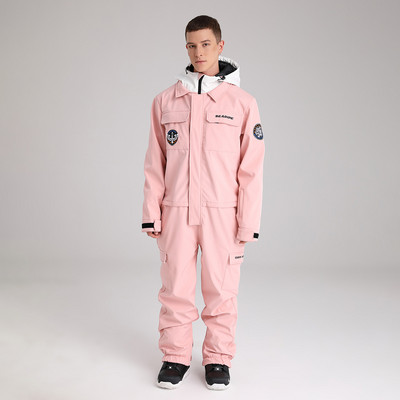 2022 m. naujas žieminis slidinėjimo kostiumas moteriškas šiltas lauko snieglenčių striukė Vyriškas kombinezonas vientisas slidinėjimo kostiumas, atsparus vandeniui su gobtuvu