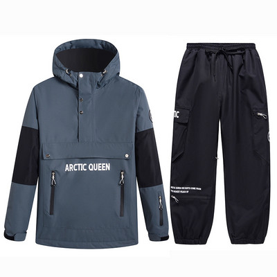 Vyrai Moterys Vienspalvė Slidinėjimo Striukė Slidinėjimo Kelnės Šilti Neperpučiami Žieminiai Kombinezonai Su gobtuvu Neperšlampama lauko sportinė apranga Snieglentė