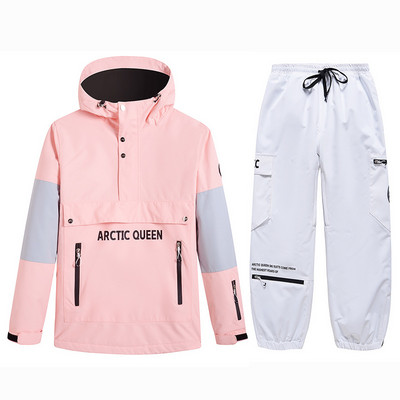 Vyrai Moterys Vienspalvė Slidinėjimo Striukė Slidinėjimo Kelnės Šilti Neperpučiami Žieminiai Kombinezonai Su gobtuvu Neperšlampama lauko sportinė apranga Snieglentė