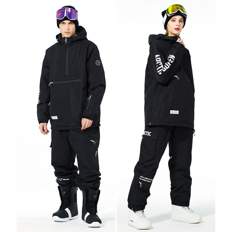 Vyrai Moterys Vienspalvė Slidinėjimo Striukė Slidinėjimo Kelnės Šilti Neperpučiami Žieminiai Kombinezonai Su gobtuvu Neperšlampama lauko sportinė apranga Snieglentė