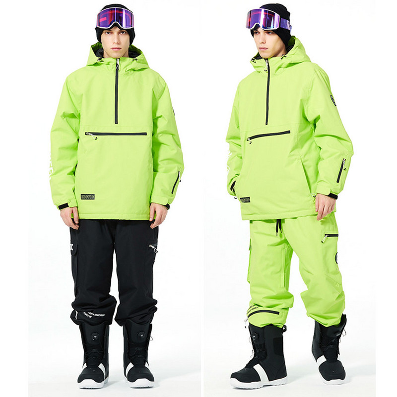 Vyrai Moterys Vienspalvė Slidinėjimo Striukė Slidinėjimo Kelnės Šilti Neperpučiami Žieminiai Kombinezonai Su gobtuvu Neperšlampama lauko sportinė apranga Snieglentė