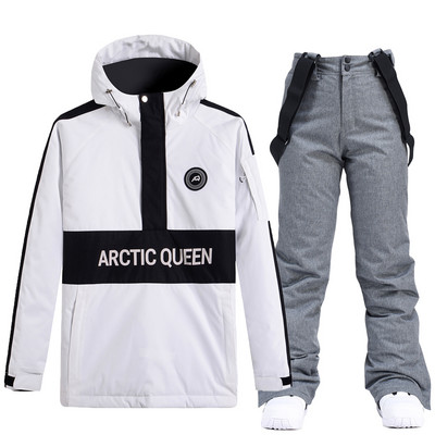 Naujas berniukų ir mergaičių slidinėjimo kostiumas, neperšlampamas kelnės + striukės komplektas, žieminis sniego kostiumas, atsparus vėjui, vandeniui atsparus snieglentei, stori drabužiai, slidinėjimo kostiumas