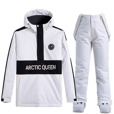 Naujas berniukų ir mergaičių slidinėjimo kostiumas, neperšlampamas kelnės + striukės komplektas, žieminis sniego kostiumas, atsparus vėjui, vandeniui atsparus snieglentei, stori drabužiai, slidinėjimo kostiumas