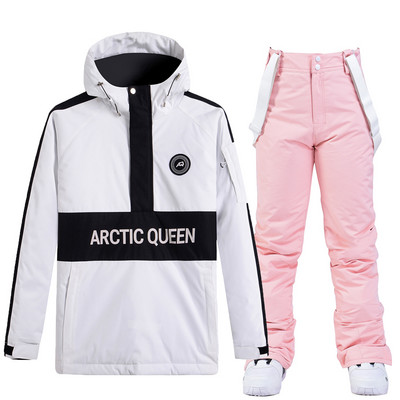 Naujas berniukų ir mergaičių slidinėjimo kostiumas, neperšlampamas kelnės + striukės komplektas, žieminis sniego kostiumas, atsparus vėjui, vandeniui atsparus snieglentei, stori drabužiai, slidinėjimo kostiumas