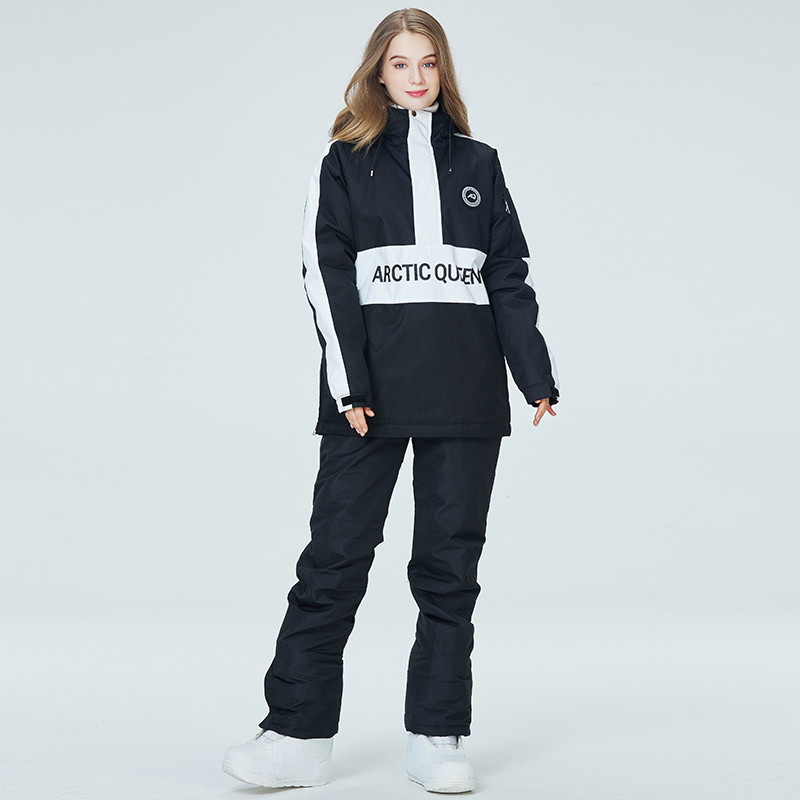 Naujas berniukų ir mergaičių slidinėjimo kostiumas, neperšlampamas kelnės + striukės komplektas, žieminis sniego kostiumas, atsparus vėjui, vandeniui atsparus snieglentei, stori drabužiai, slidinėjimo kostiumas