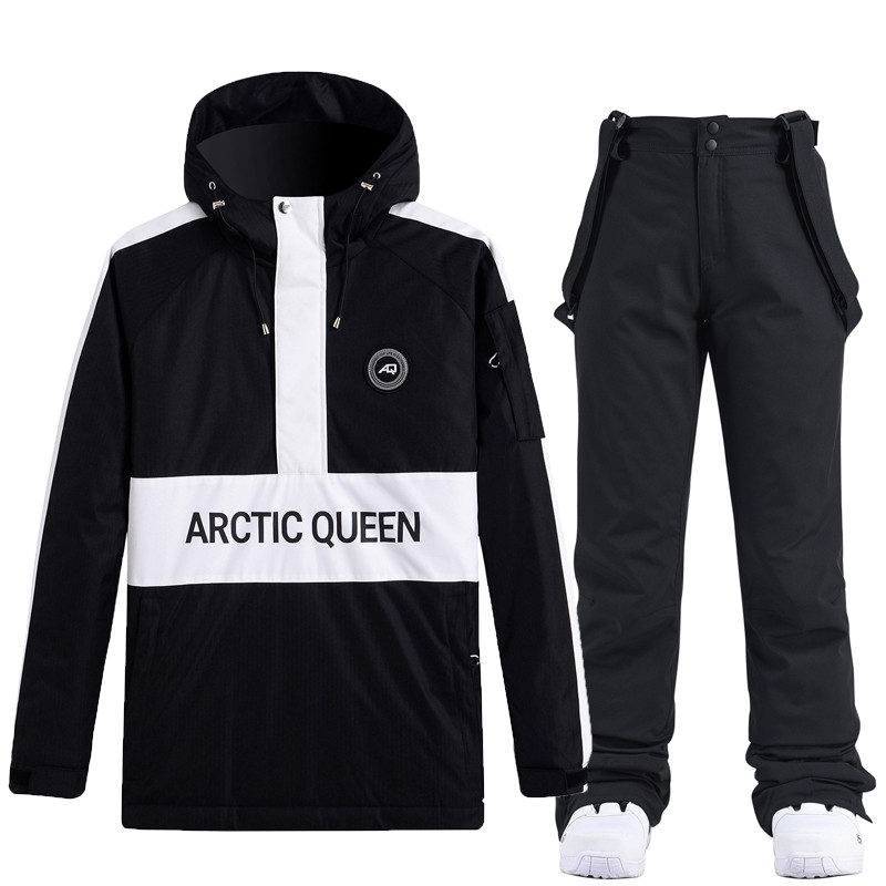 Naujas berniukų ir mergaičių slidinėjimo kostiumas, neperšlampamas kelnės + striukės komplektas, žieminis sniego kostiumas, atsparus vėjui, vandeniui atsparus snieglentei, stori drabužiai, slidinėjimo kostiumas
