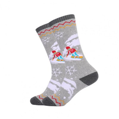 1 pár mäkkých lyžiarskych ponožiek, ľahké turistické ponožky, proti žmolkovaniu, široké použitie, chlapčenské a dievčenské hrubé teplé snowboardové ponožky