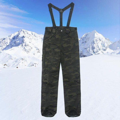 WINTER Costum de schi pentru bărbați rezistent la vânt O singură pereche de seturi de schi Jachetă+pantaloni Coeficient de impermeabilitate 15k Camuflaj Seturi de schi pentru bărbați