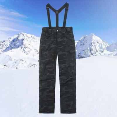WINTER Costum de schi pentru bărbați rezistent la vânt O singură pereche de seturi de schi Jachetă+pantaloni Coeficient de impermeabilitate 15k Camuflaj Seturi de schi pentru bărbați