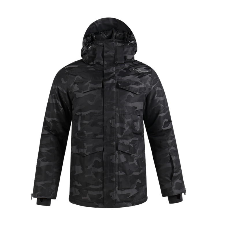 WINTER Costum de schi pentru bărbați rezistent la vânt O singură pereche de seturi de schi Jachetă+pantaloni Coeficient de impermeabilitate 15k Camuflaj Seturi de schi pentru bărbați