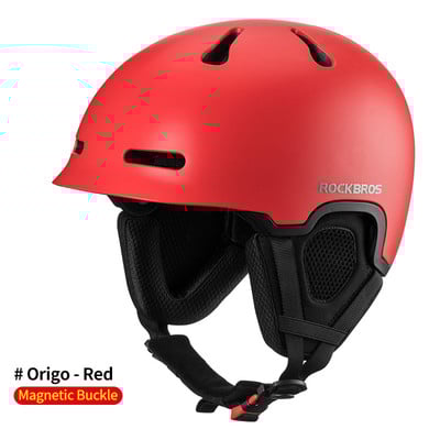 ROCKBROS slidinėjimo šalmas, integruotas vyriškas, moteriškas, vaikiškas apsauginis šalmas, terminis itin lengvas snieglenčių šalmas, priedai