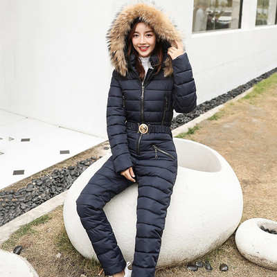 Moterų slidinėjimo liuksai Madingi, vandeniui atsparūs medvilniniai paminkštinimai, atsparūs vėjui, kasdienis storas karšto snieglenčių slidinėjimo kostiumas, lauko sportinis slidinėjimo kostiumas su užtrauktuku