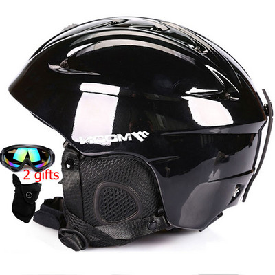 Certificare Moon CE PC+EPS Cască de schi pentru adulți Bărbați Femei Patinaj Skateboard Cască de zăpadă Căști de sport pentru snowboard cu ochelari de protecție