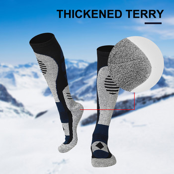 X-Tiger Snowboard Κάλτσες Ανδρικές χειμερινές θερμές θερμικές κάλτσες για σκι Κάλτσες μακρύς θερμαντήρες ποδιών Κάλτσες παχιές βαμβακερές αθλητικές κάλτσες ποδηλασίας για σκι