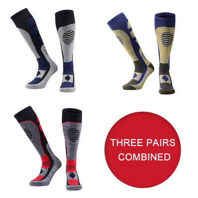 X-Tiger Șosete pentru snowboard Bărbați, iarnă, căldură, șosete termice de schi, încălzitoare lungi pentru picioare Șosete din bumbac gros, sport, ciclism, schi, șosete antiderapante