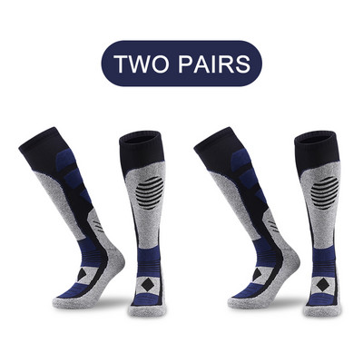 X-Tiger Șosete pentru snowboard Bărbați, iarnă, căldură, șosete termice de schi, încălzitoare lungi pentru picioare Șosete din bumbac gros, sport, ciclism, schi, șosete antiderapante