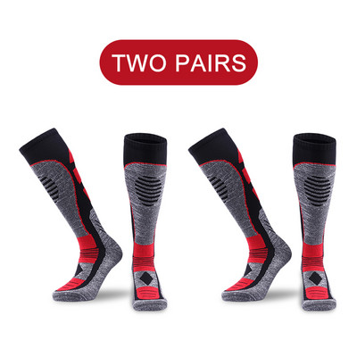 X-Tiger Șosete pentru snowboard Bărbați, iarnă, căldură, șosete termice de schi, încălzitoare lungi pentru picioare Șosete din bumbac gros, sport, ciclism, schi, șosete antiderapante