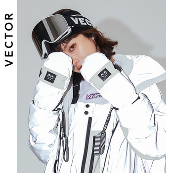 VECTOR Дамски професионални ски ръкавици Ултралеки -30 градуса удебелени топли зимни поларени ръкавици с ръкавица Водоустойчиви ръкавици за сноуборд