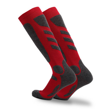 Ски чорапи Дебели памучни спортове Сноуборд Колоездене Ски Футболни чорапи Мъже Дами Високо еластични термочорапи Gym Warm Thermal