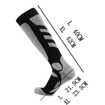 Κάλτσες σκι Χοντές βαμβακερές Αθλητικές Σνόουμπορντ Ποδηλασία Ποδόσφαιρο σκι Κάλτσες Ανδρικές Γυναικείες Υψηλής ελαστικότητας Θερμοκάλτσες γυμναστικής Ζεστές θερμικές