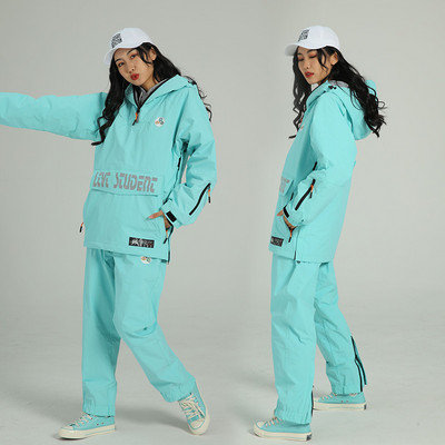 2022 m. žiemos naujas slidinėjimo kostiumas, moteriškas lauko snieglenčių striukė, vėjui atsparus, vandeniui atsparus kombinezonas, pastorintas šiltas slidinėjimo rinkinys, sniego kelnių drabužiai