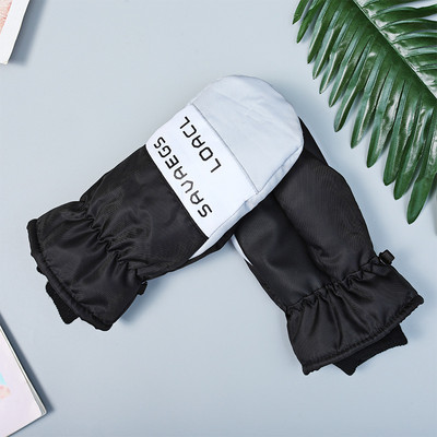 1 pora neslidžios, vėjui atsparios, vandeniui atsparios storos slidinėjimo pirštinės vyrams, moterims, važinėti dviračiais lauke, turistams su pirštinėmis žieminės vilnos pirštinės, skirtos sniegui