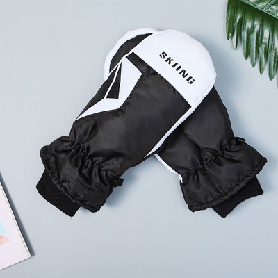 1 pora neslidžios, vėjui atsparios, vandeniui atsparios storos slidinėjimo pirštinės vyrams, moterims, važinėti dviračiais lauke, turistams su pirštinėmis žieminės vilnos pirštinės, skirtos sniegui