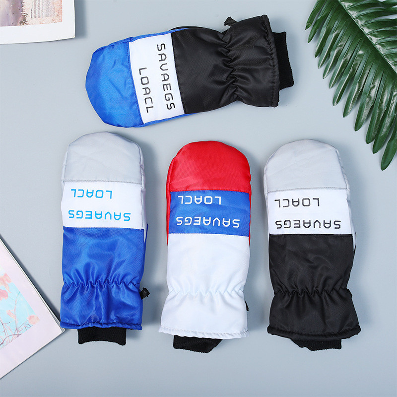 1 pora neslidžios, vėjui atsparios, vandeniui atsparios storos slidinėjimo pirštinės vyrams, moterims, važinėti dviračiais lauke, turistams su pirštinėmis žieminės vilnos pirštinės, skirtos sniegui