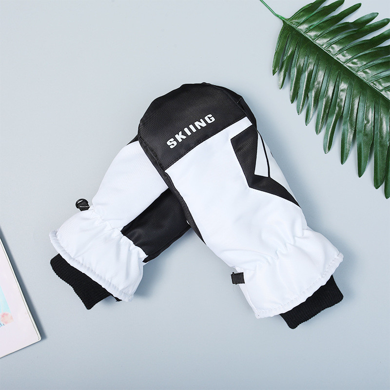 1 pora neslidžios, vėjui atsparios, vandeniui atsparios storos slidinėjimo pirštinės vyrams, moterims, važinėti dviračiais lauke, turistams su pirštinėmis žieminės vilnos pirštinės, skirtos sniegui