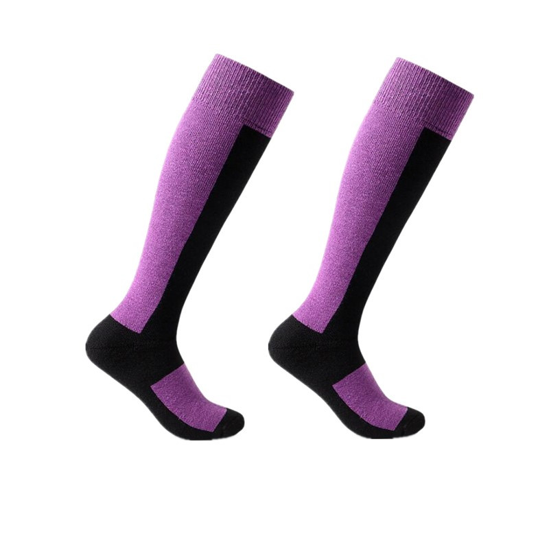 Зимни топли мъжки дамски топлинни дълги вълнени ски чорапи чорапи удебелени спортни дишащи термочорапи на открито каране на ски кънки чорапи