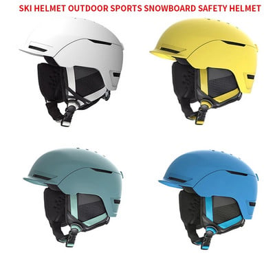 Очила за ски каска, цялостна формована ABS+PC+EPS висококачествена ски каска, защитна каска за спорт на открито, сноуборд и скейтборд