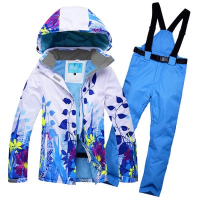 Nový dámsky lyžiarsky overal, vetruodolný, nepremokavý, snowboardový, outdoorový, športový, lyžiarska bunda + nohavice, kempingové, jazdecké, super teplý set oblečenia