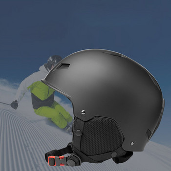 Κράνος Snowboard Safety Επαγγελματικό κράνος σκι με ωτοασπίδες Κράνος για σκι υπαίθριο καπέλο για σκέιτμπορντ με γυαλιά σταθερό λουρί
