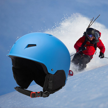 Защитна каска за сноуборд Професионална ски каска с наушници Каска за ски Спорт на открито Скейтборд шапка с очила Фиксирана каишка