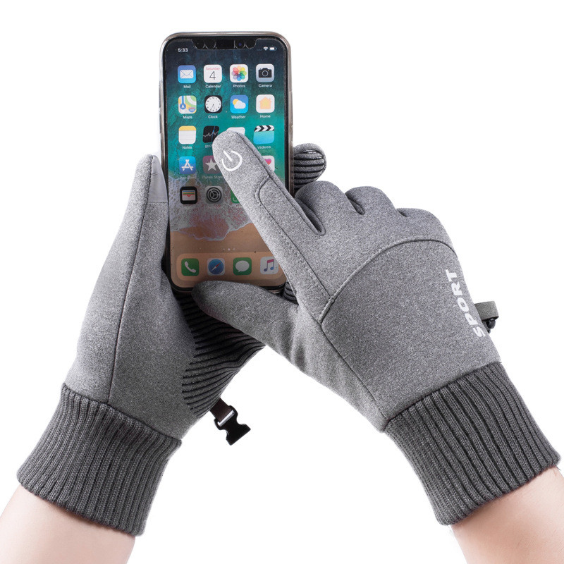 Žiemos šiltos slidinėjimo pirštinės vyrams Moterų vandeniui atsparios terminės neslystančios jutiklinio ekrano pirštinės Lauko bėgimo dviračių slidinėjimo snieglentės