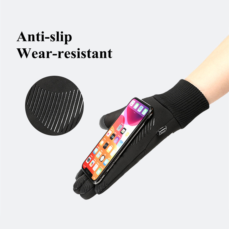 Žiemos šiltos slidinėjimo pirštinės vyrams Moterų vandeniui atsparios terminės neslystančios jutiklinio ekrano pirštinės Lauko bėgimo dviračių slidinėjimo snieglentės